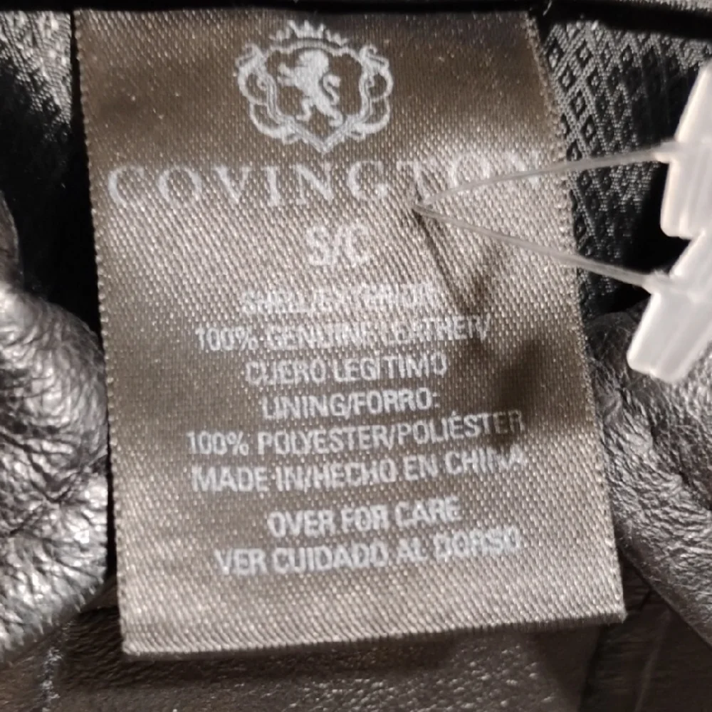 Covington Men's Black Leather Jacket Sz.S/C (X-62 CRATE) - Picture 5 of 14